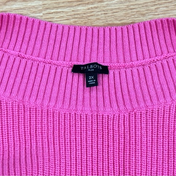 Talbots Pink Boatneck Barbie Core Sweater - Picture 2 of 3